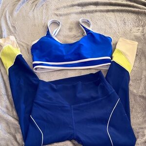 Blue and Yellow Activewear Set